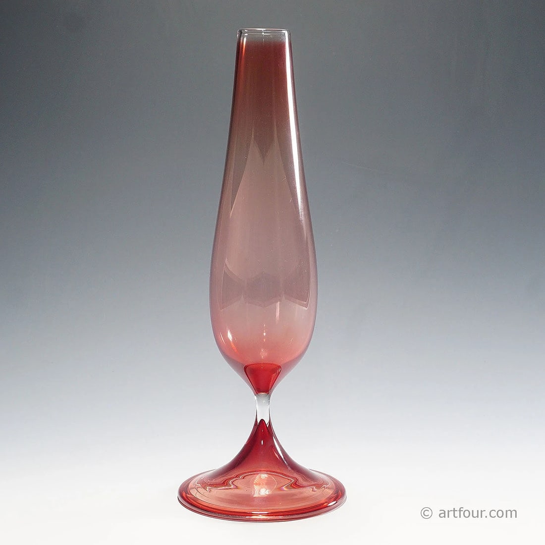 Tulip Vase by Nils Landberg for Orrefors, Sweden ca. 1957 (1 of 7)