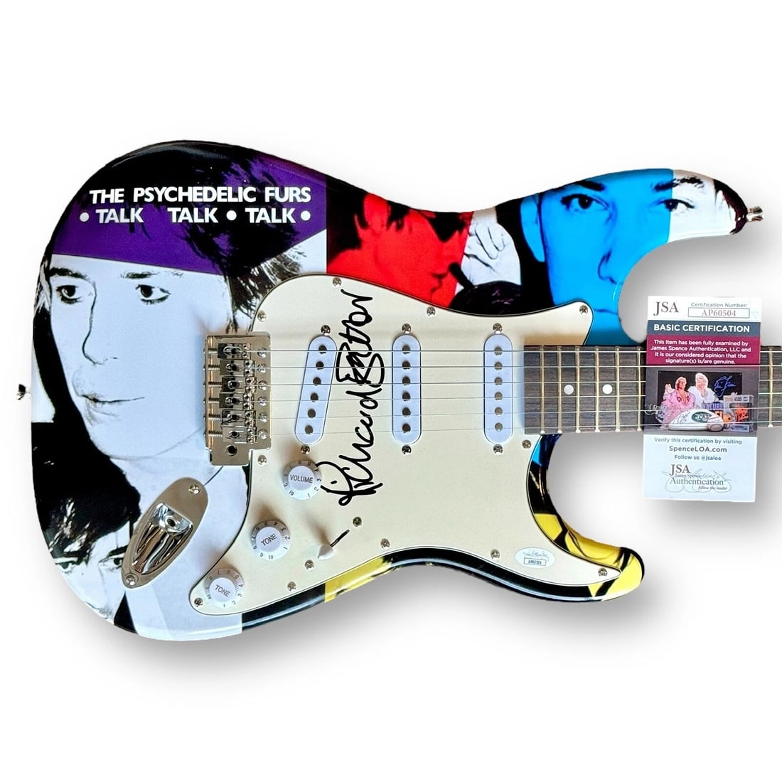 Richard Butler Signed Guitar Custom 1/1 JSA COA The Psychedelic Furs Talk: Industry: Music,Object Type: Guitar & Guitar Pick,Original/Reproduction: Original,Autograph Authentication: James Spence (JSA),Country of Origin: United States