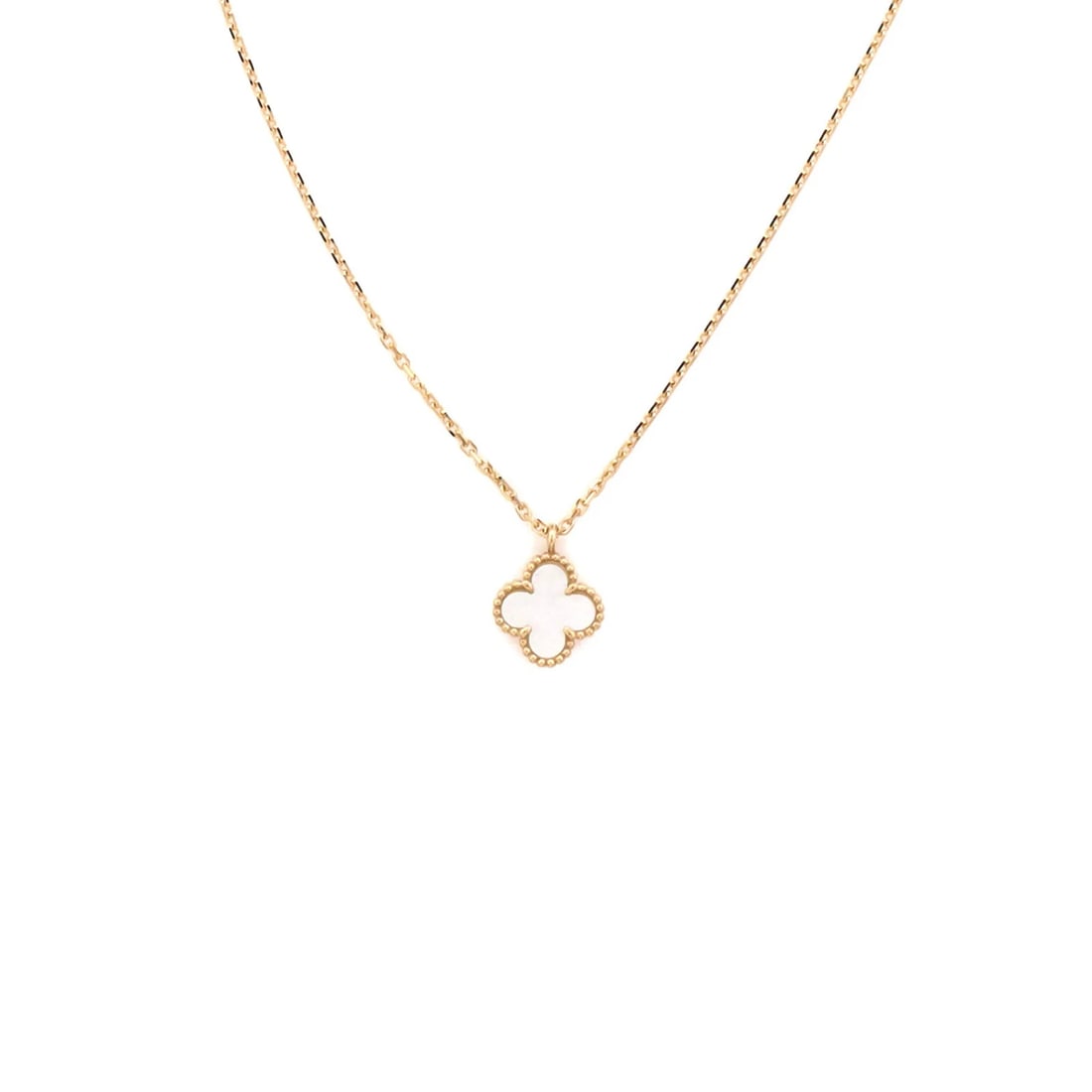 Van Cleef & Arpels Sweet Alhambra Pendant Necklace 18K Yellow Gold and Mother of: Condition: Pre-owned - Good,Brand: Van Cleef & Arpels,Main Stone: Unknown,Metal: 18K Yellow Gold,Metal Purity: 18K,Style: Pendant,Type: Necklace,Color: Yellow Gold,Material: 18K Yellow Gold, Mother