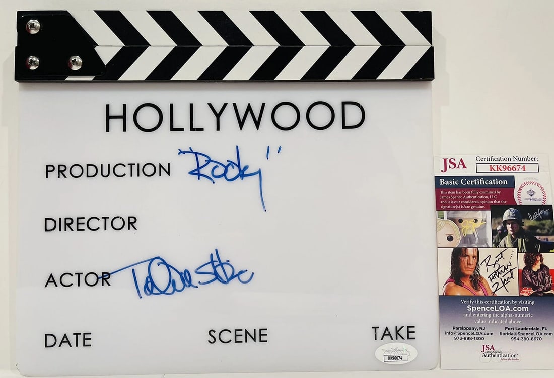 TALIA SHIRE Signed Autograph Directors Clapboard "ROCKY" JSA: Industry: Movies,Original/Reproduction: Original,Country of Origin: United States
