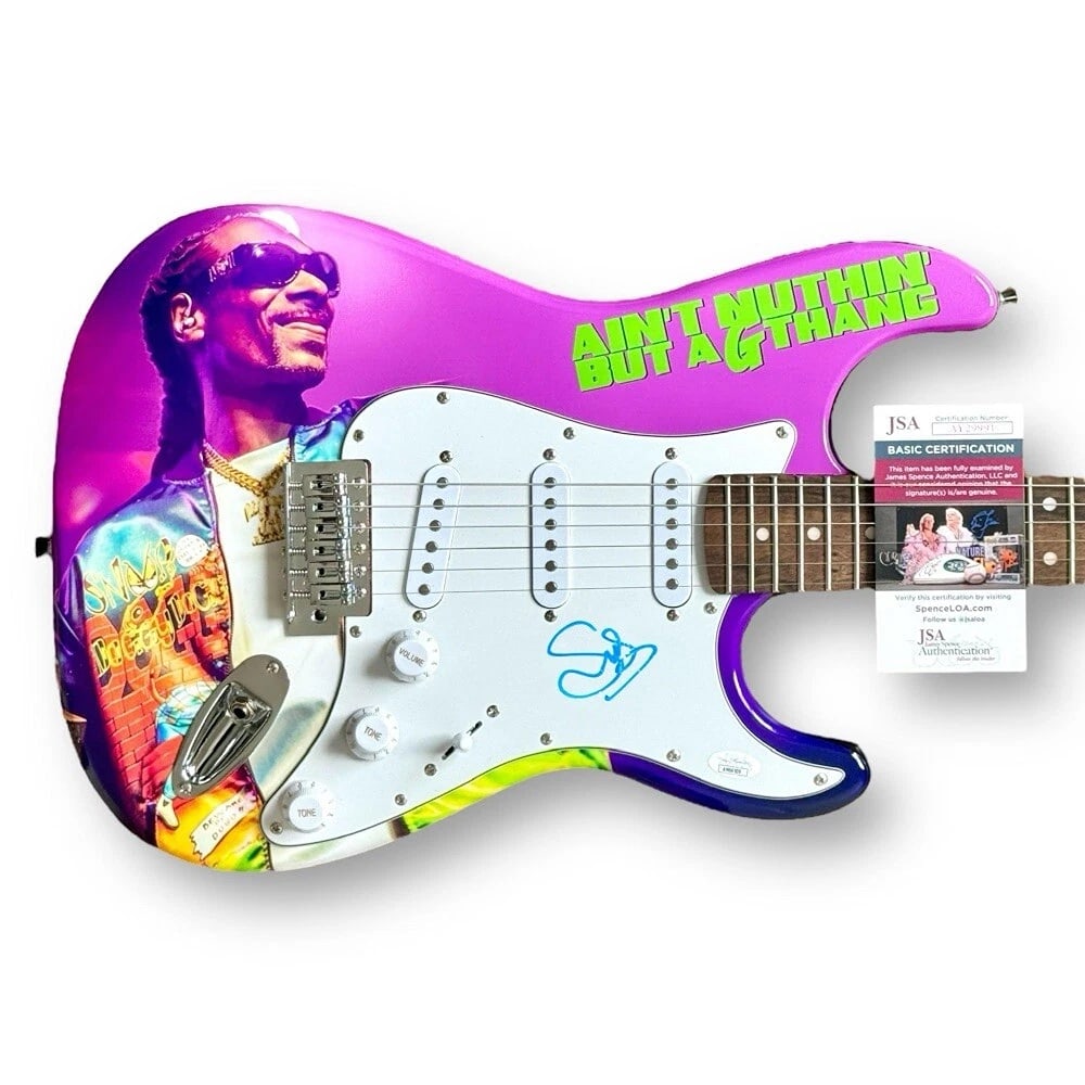 Snoop Dogg Signed Guitar Doggystle JSA COA Custom 1/1 Graphics! Drop It Like Its (1 of 2)