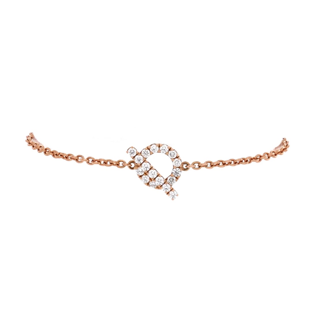Hermes Finesse Bracelet 18K Rose Gold and Diamonds: Condition: Pre-owned - Good,Brand: Hermes,Main Stone: Diamond,Metal: 18K Rose Gold,Metal Purity: 18K,Style: Bracelet,Type: Bracelet,Color: Rose Gold,Material: 18K Rose Gold, Diamond