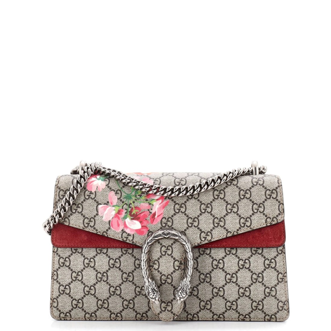 Gucci Dionysus Bag Blooms Print GG Coated Canvas Medium: Condition: Pre-owned - Good,Brand: Gucci,Exterior Material: Canvas Coated,Style: Shoulder Bags,Exterior Color: Pink,Department: Women,Size: Medium,Accessories: Dust BagEstimated Retail Price: $2,650Co