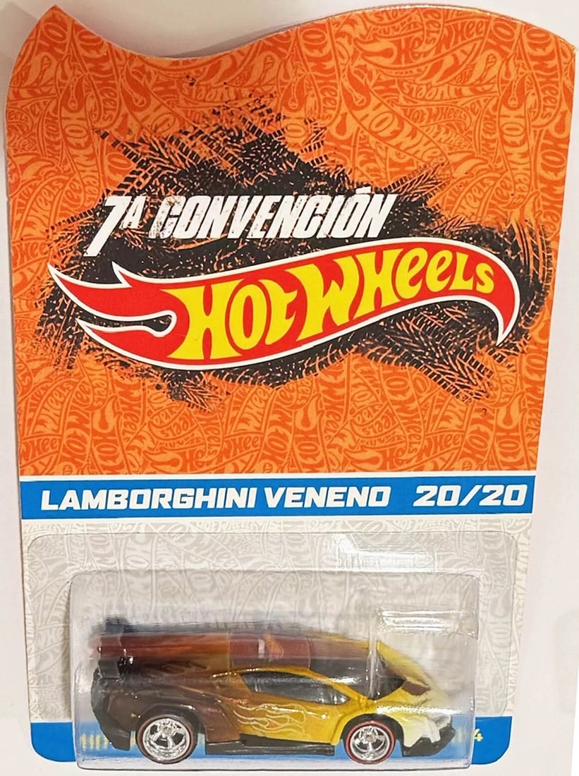 Lamborghini VENENO Hot Wheels 2014 Mexico Convention 20/20: Condition: New: A brand-new, unused, unopened, undamaged item (including handmade items). ,Autographed: No,Vehicle Make: Lamborghini,Vehicle Type: Car,Color: Yellow,Material: diecast,Scale: 1:64,20,Ag