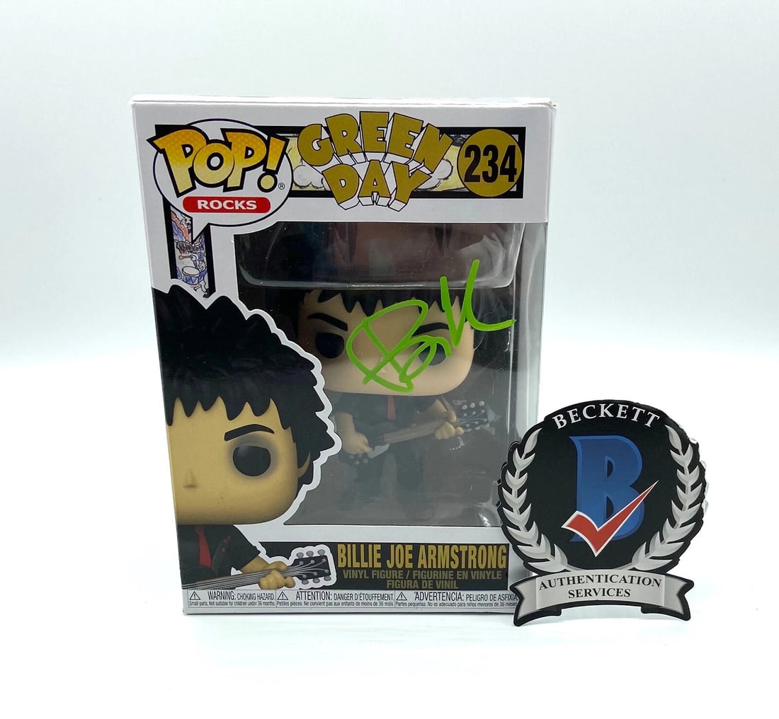 BILLIE JOE ARMSTRONG SIGNED AUTOGRAPH GREEN DAY FUNKO POP BECKETT BAS COA: Industry: Music,Signed: Yes,Autograph Authentication: Beckett,Original/Reproduction: Original,Modified Item: No,Country of Origin: United States