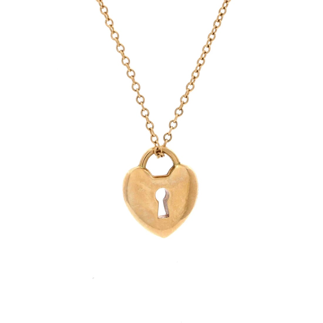 Tiffany & Co. Heart Lock Pendant Necklace 18K Rose Gold: Condition: Pre-owned - Good,Brand: Tiffany & Co.,Main Stone: Unknown,Metal: 18K Yellow Gold,Metal Purity: 18K,Style: Pendant,Type: Necklace,Color: Rose Gold,Material: 18K Rose Gold