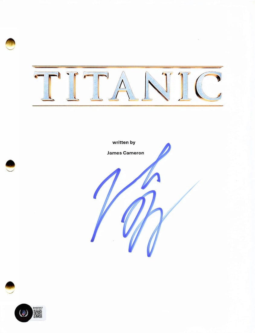 LEONARDO DICAPRIO SIGNED AUTOGRAPH TITANIC FULL SCRIPT BECKETT BAS: Personalize: No,Industry: Movies,Movie: TITANIC,Signed by: LEONARDO DICAPRIO,Signed: Yes,Autograph Authentication: Beckett,Original/Reproduction: Original,Country of Origin: United States