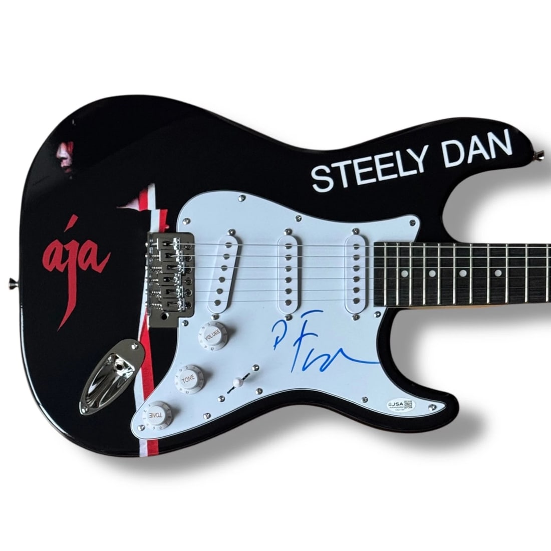 Donald Fagen Signed Guitar JSA COA Custom Graphics Steely Dan Aja: Industry: Music,Object Type: Guitar & Guitar Pick,Signed: Yes,Autograph Authentication: James Spence (JSA),Original/Reproduction: Original,Country of Origin: United States