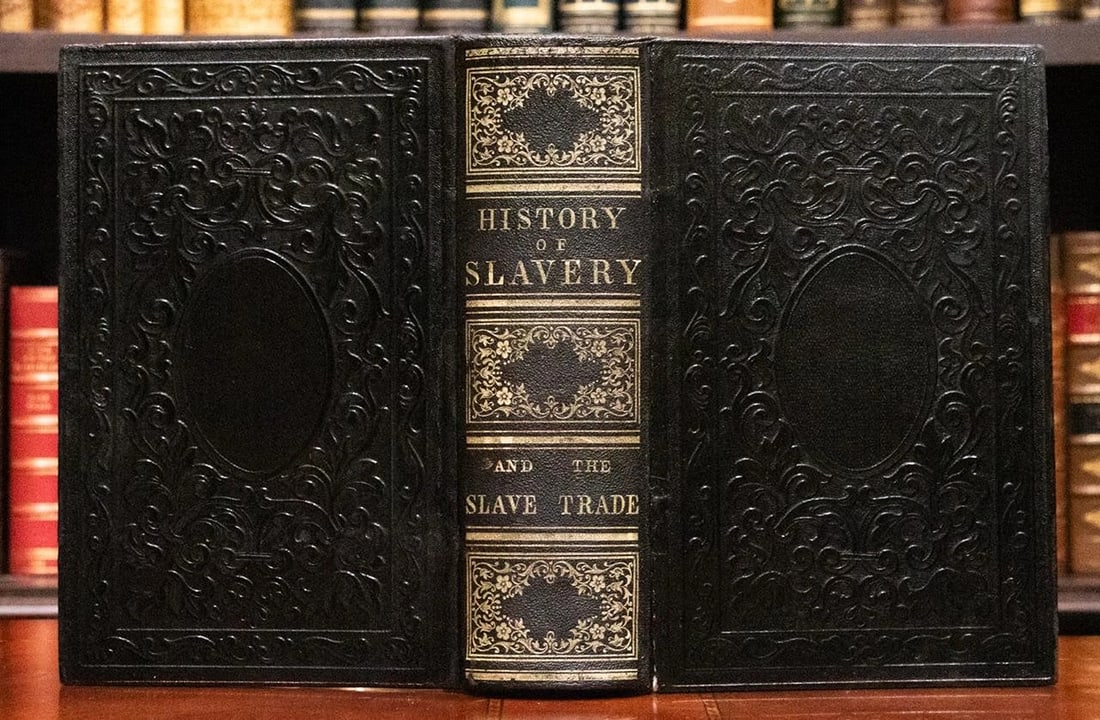 1861 History of Slavery and the African Slave Trade Illustrated 10" Tall Rare: Country of Origin: United States,Binding: Leather,Language: English,Original/Facsimile: Original,Place of Publication: Columbus Ohio,Special Attributes: Illustrated, Fine Leather Bindings, Rare, Great