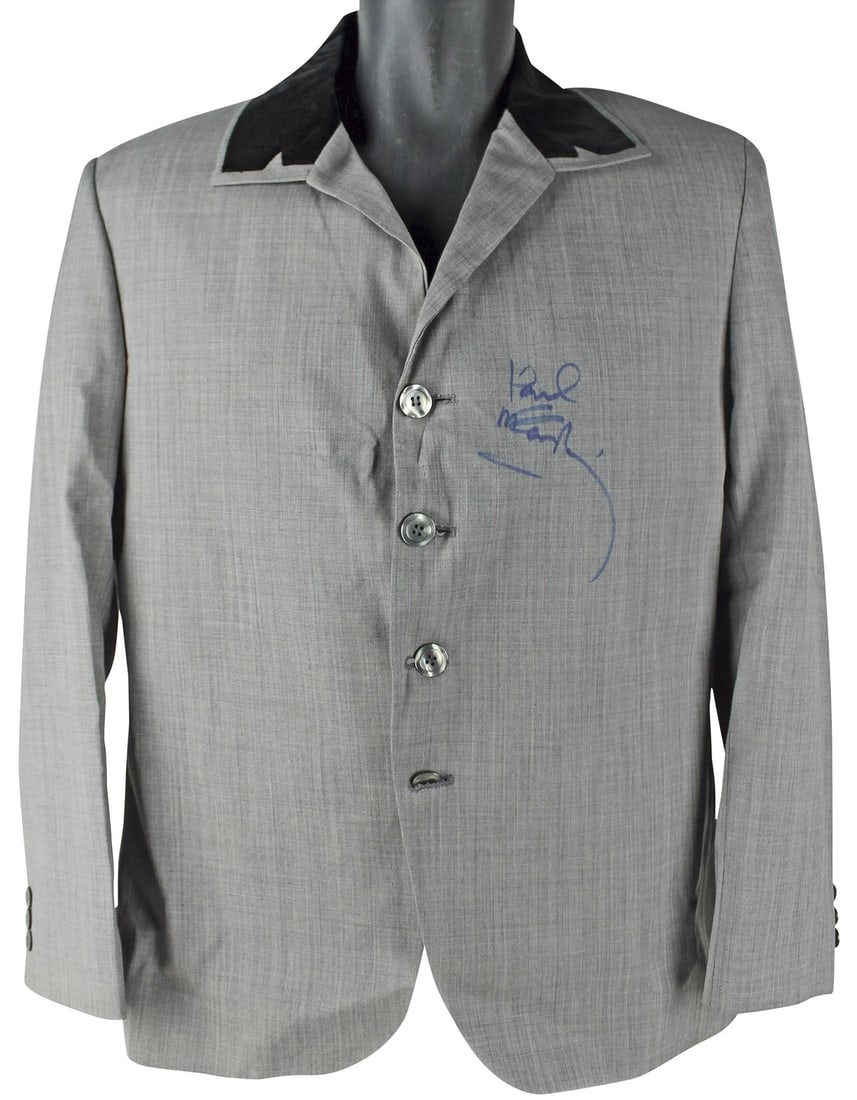 Paul McCartney The Beatles Signed Custom Dezo Hoffman Jacket PSA/DNA: PRODUCT_COA: PSA/DNA,PRODUCT_SIGNED_BY_NAME: Paul McCartney,PRODUCT_SIGNED_BY_BRAND: The Beatles,Country of Origin: United States