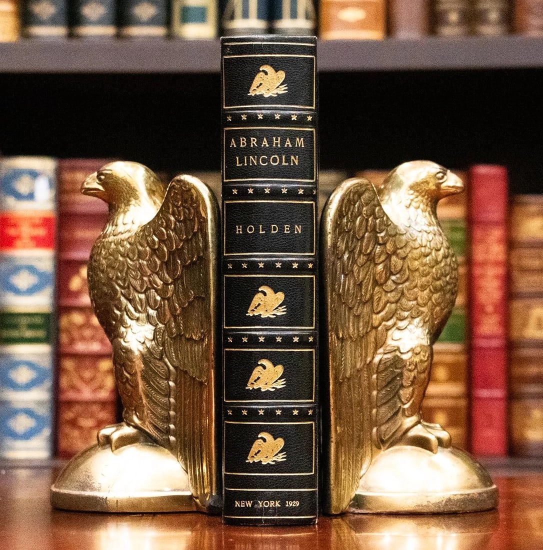 1929 Abraham Lincoln the Politician and the Man 1st Edition Bound by Bennett: Country of Origin: United States,Binding: Leather,Language: English,Original/Facsimile: Original,Place of Publication: New York,Special Attributes: 1st Edition, Illustrated, Fine Leather Bindings, Rar