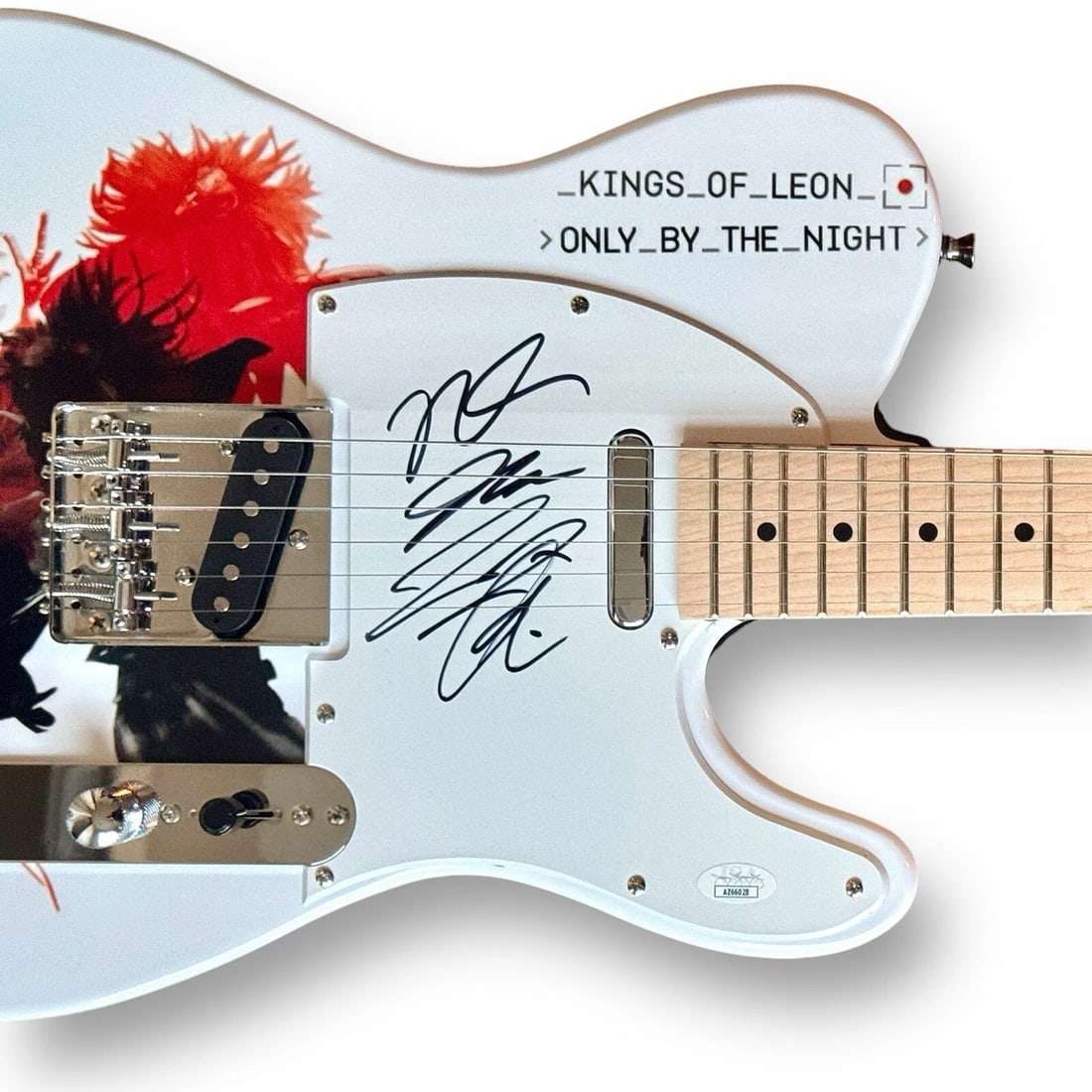 KINGS OF LEON Signed Guitar Custom 1/1 JSA COA CALEB JARED MATTHEW FOLOWHILL +1: Industry: Music,Signed: Yes,Autograph Authentication: James Spence (JSA),Object Type: Guitar & Guitar Pick,Original/Reproduction: Original,Country of Origin: United States