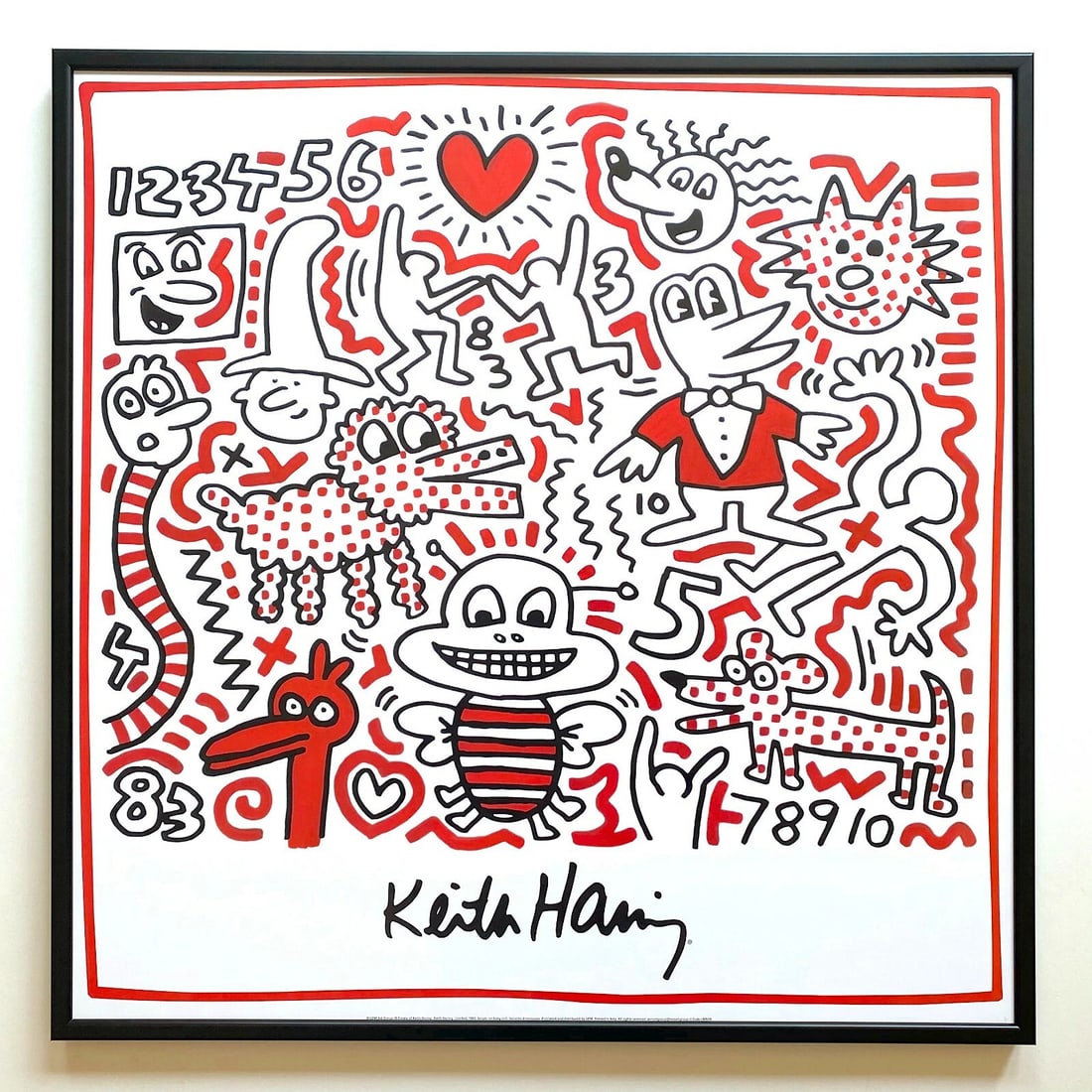 KEITH HARING ESTATE RARE 1999 LITHO PRINT FRAMED POP ART POSTER "UNTITLED" 1983: Condition: Used,Features: RARE OUT OF PRINT, BRAND NEWLY CUSTOM FRAMED, Framed,Width (Inches): 28",Listed By: Dealer or Reseller,Subject: Famous Paintings/Painters,Size: Medium (up to 36in.),Height (I