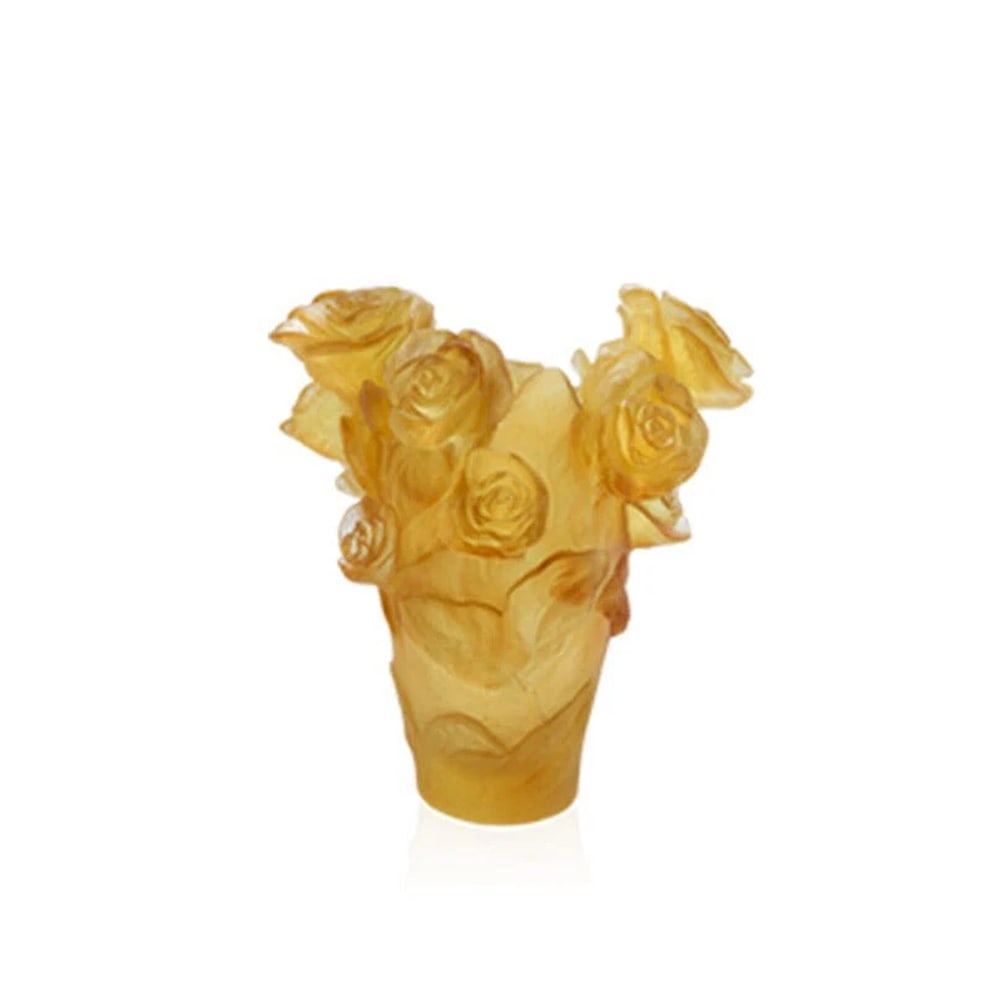 NEW DAUM NUMBERED ED ROSE PASSION YELLOW AMBER VASE SMALL #05287-8 BRAND NIB FS: Condition: New: A brand-new, unused, unopened, undamaged item in its original packaging (where packaging is applicable). Packaging should be the same as what is found in a retail store, unless the ite
