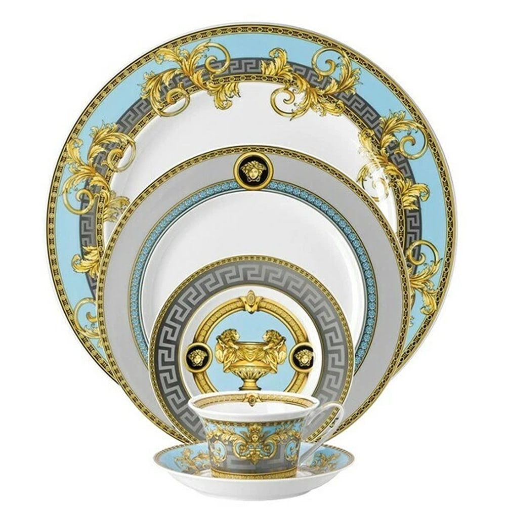 Versace Rosenthal Prestige Gala Blue 10 Piece Place Setting (2 Sets): Condition: New: A brand-new, unused, unopened, undamaged item in its original packaging (where packaging is applicable). Packaging should be the same as what is found in a retail store, unless the ite