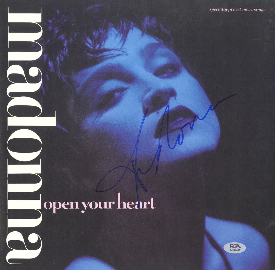 Madonna Signed Vintage Album 1986 (PSA LOA): Industry: Music,Signed: Yes,Autograph Authentication: Professional Sports (PSA/DNA),Object Type: Record,Original/Reproduction: Original,Country of Origin: United States
