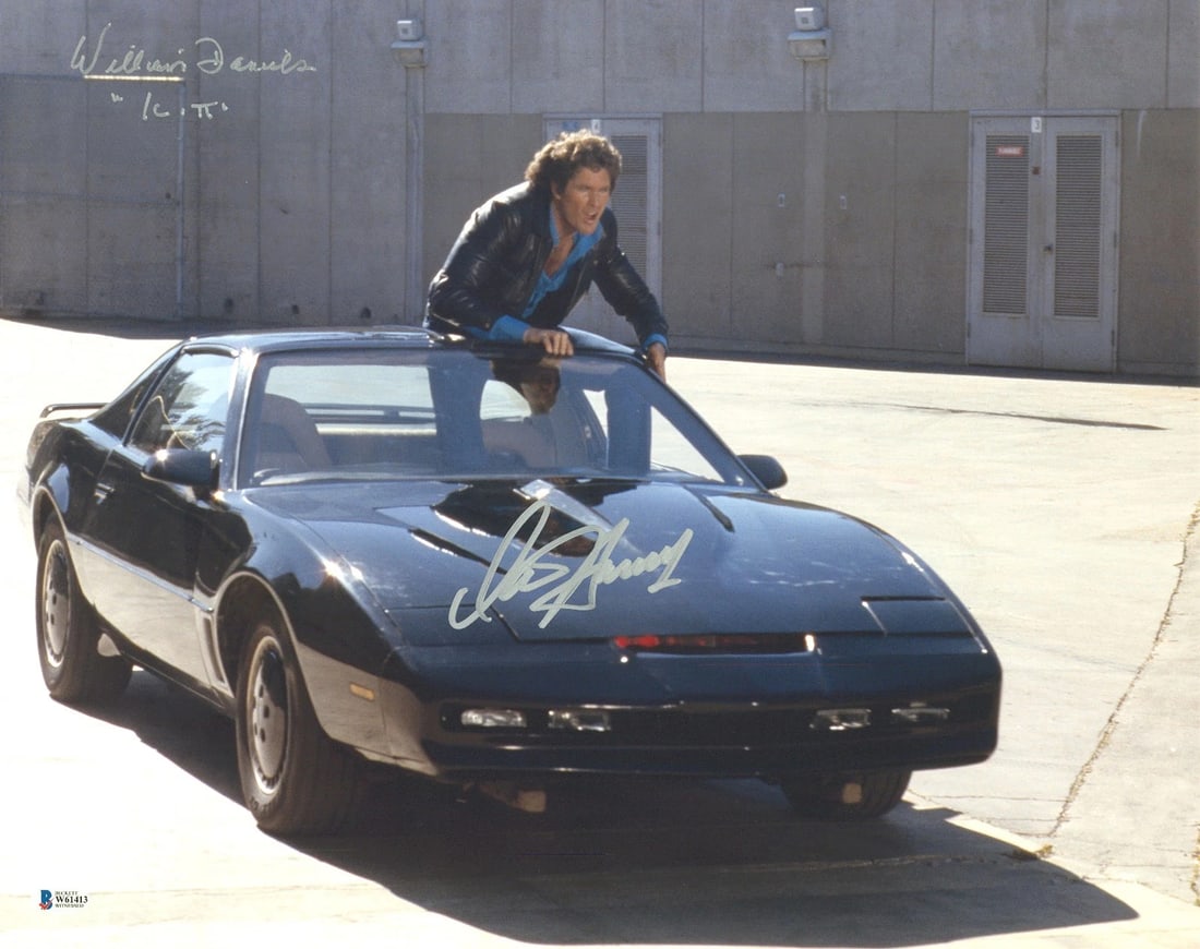 WILLIAM DANIELS DAVID HASSELHOFF AUTOGRAPH SIGNED KNIGHT RIDER 16x20 BECKETT BAS: Industry: Television,Signed by: WILLIAM DANIELS & DAVID HASSELHOFF,Autograph Authentication: Beckett,Object Type: Photo,Original/Reproduction: Original,Show: KNIGHT RIDER,Country of Origin: United
