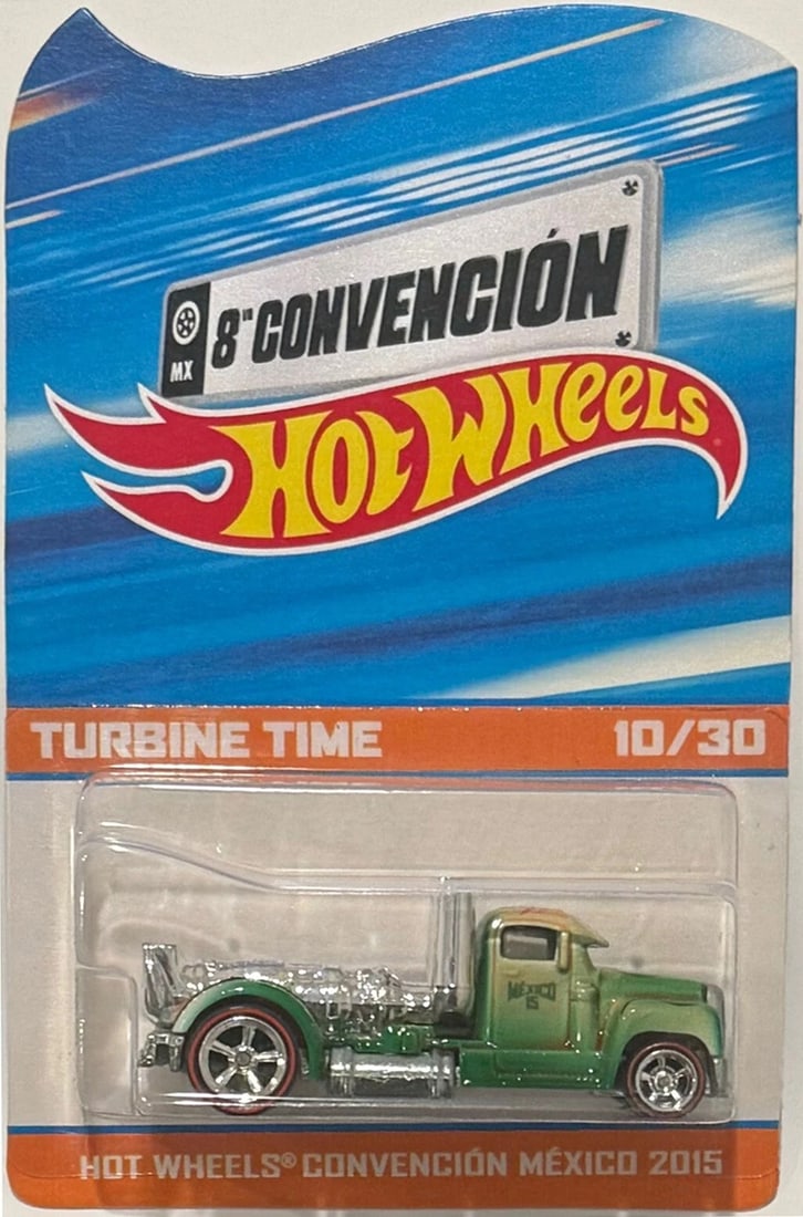 Green Turbine Time Truck Mexico 2015 Convention Hot Wheels #10/30: Condition: New: A brand-new, unused, unopened, undamaged item (including handmade items). ,Autographed: No,Vehicle Make: Turbine Time,Vehicle Type: Turbine Time,Color: Green,Material: diecast,Scale: 1