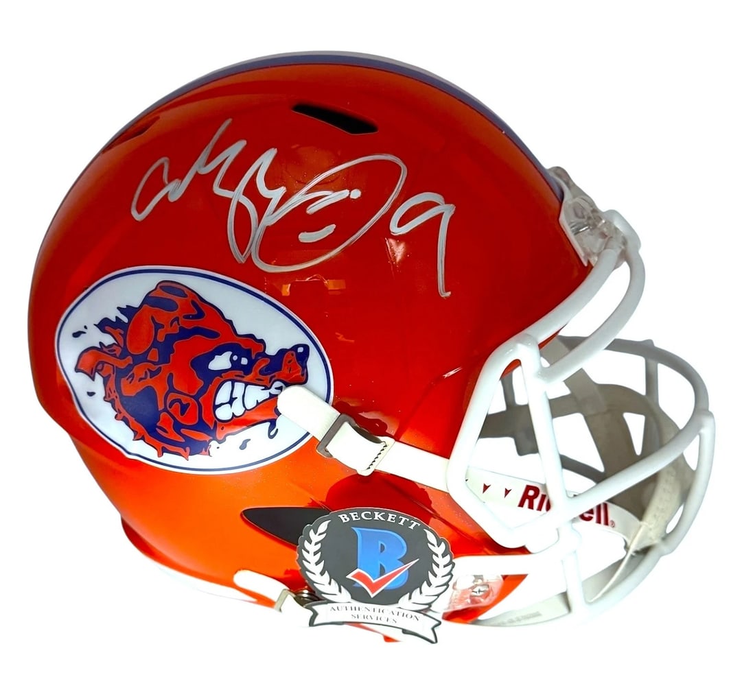 ADAM SANDLER SIGNED AUTOGRAPH THE WATERBOY MUD DOGS FULL SIZE HELMET BECKETT BAS: Industry: Movies,Personalize: No,Movie: THE WATERBOY,Signed by: ADAM SANDLER,Signed: Yes,Autograph Authentication: Beckett,Original/Reproduction: Original,Country of Origin: United States