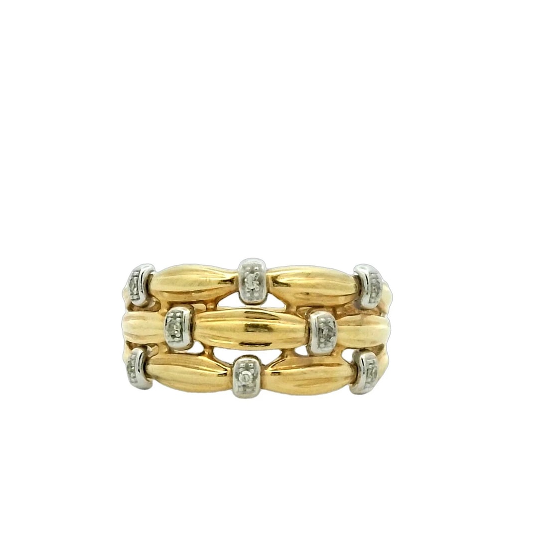 Diamond Ring In 18k Two tone Gold - 2