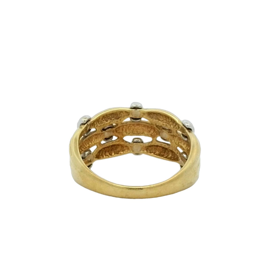 Diamond Ring In 18k Two tone Gold - 4