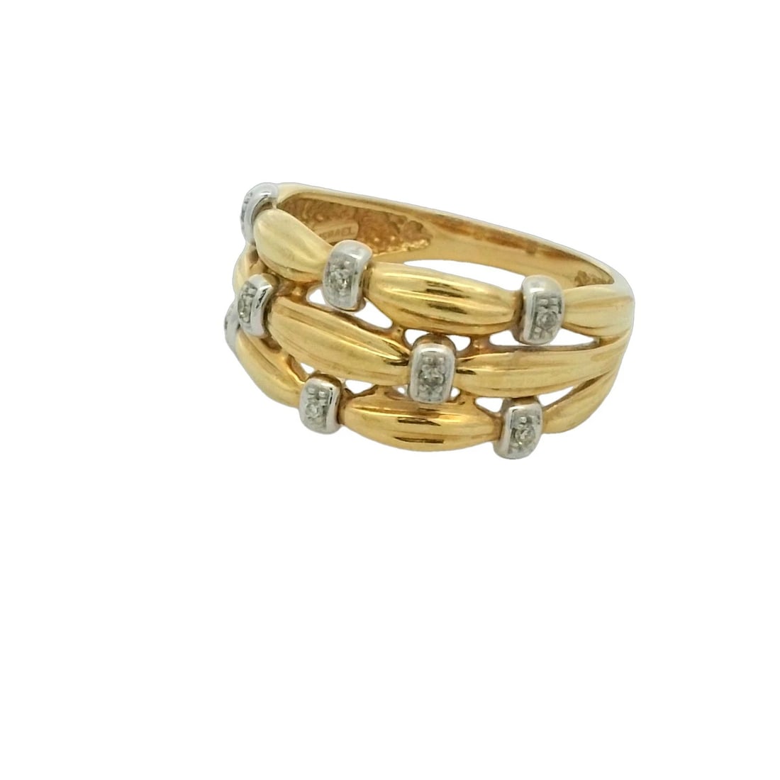 Diamond Ring In 18k Two tone Gold - 5