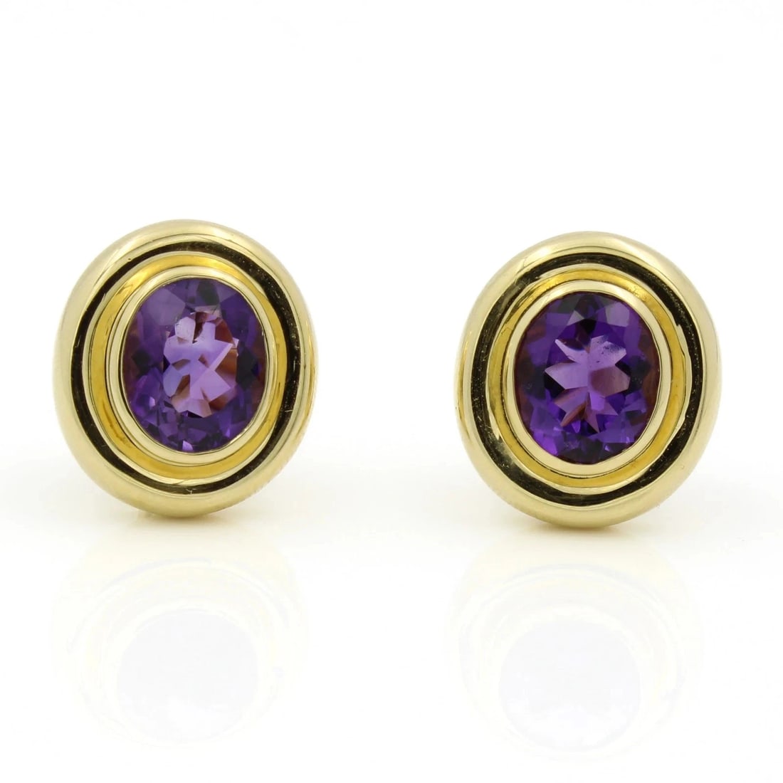 TIFFANY & CO. PALOMA PICASSO 18k Yellow Gold & Amethyst Earrings Vintage 1980s: Condition: Pre-owned - Good: This item has been gently used but is in good condition. It might have a few signs of wear, like light scratches or tarnishing. All imperfections should be shown and descr