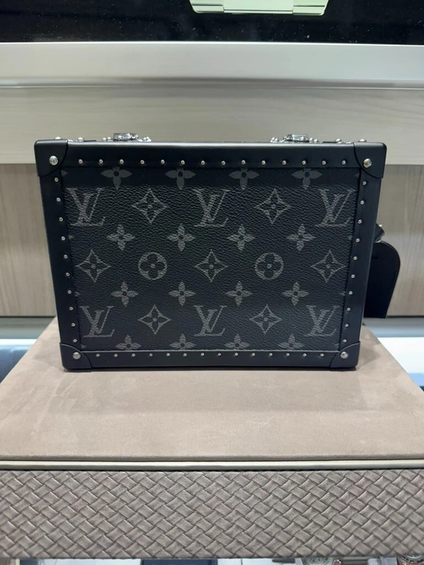 Louis Vuitton Trunk Clutch Box w/ strap - Monogram Eclipse Model: M20251 - 2