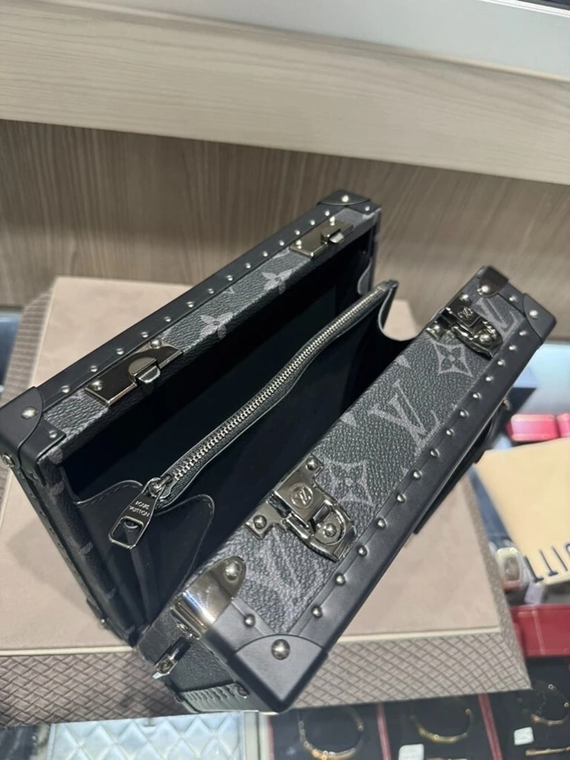 Louis Vuitton Trunk Clutch Box w/ strap - Monogram Eclipse Model: M20251 - 6