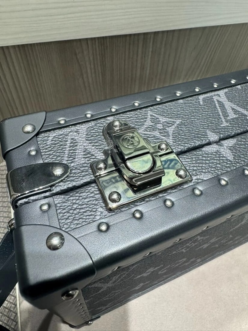 Louis Vuitton Trunk Clutch Box w/ strap - Monogram Eclipse Model: M20251 - 7