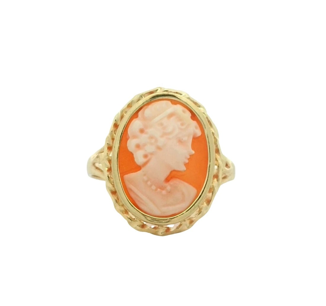 Cameo Ring In 14k Yellow Gold (1 of 4)