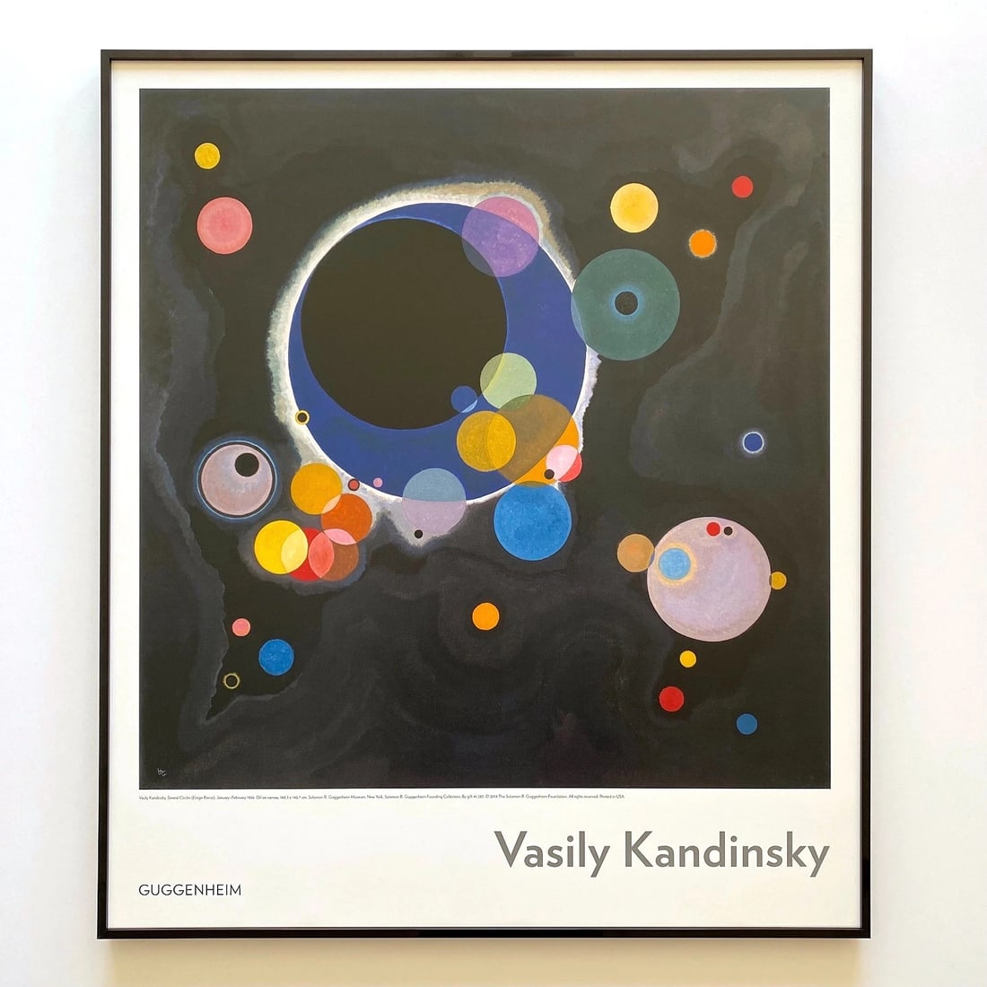VASILY KANDINSKY MODERNIST LITHOGRAPH PRINT FRAMED MUSEUM POSTER "CIRCLES" 1926: Condition: Used,Country of Origin: United States,Artist: Wassily Kandinsky,Unit of Sale: Single-Piece Work,Size: Medium (up to 36in.),Signed: No,Color: Multicolor,Title: " Several Circles ",Material:
