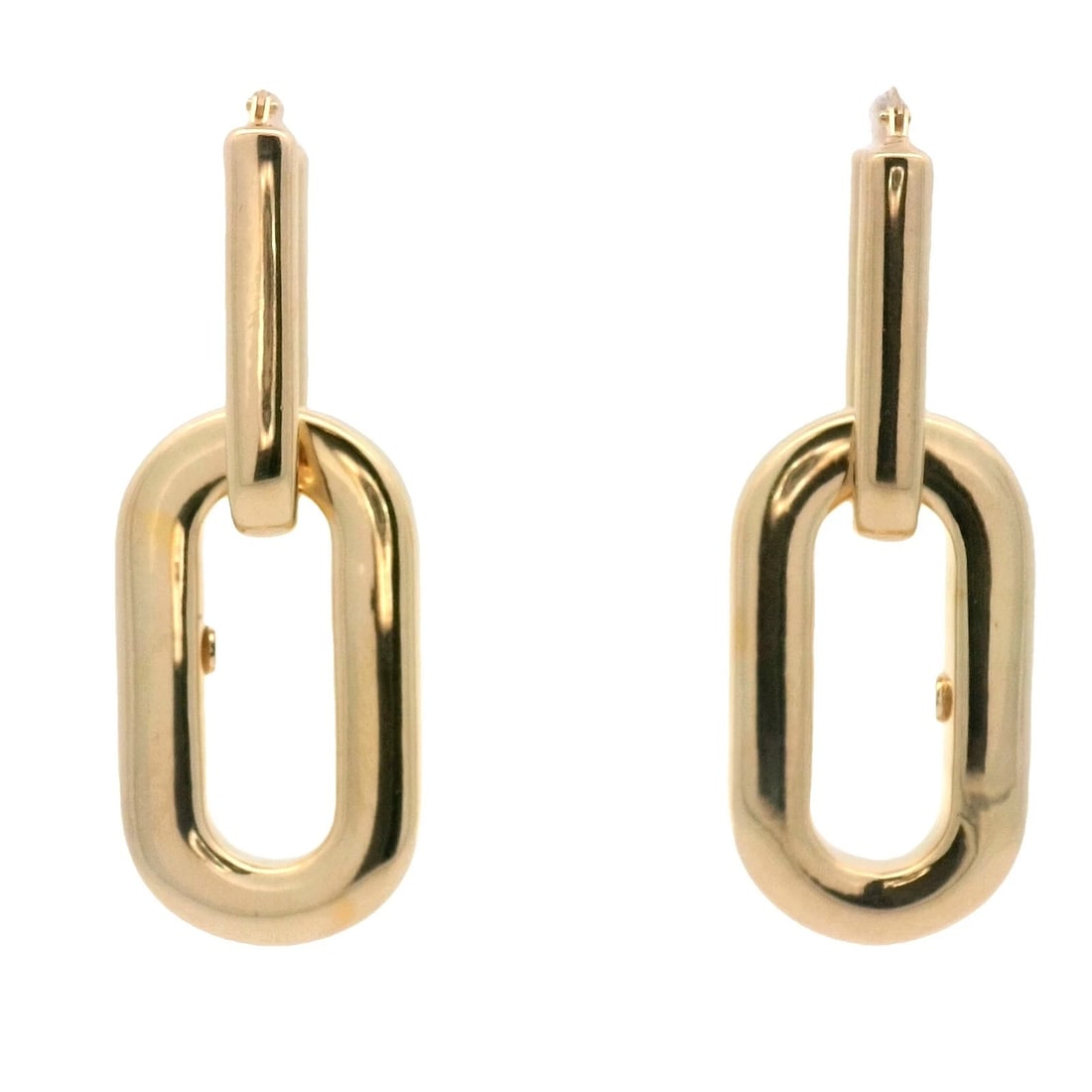 PaperClip Drop Earrings In 14K Yellow Gold (1 of 9)
