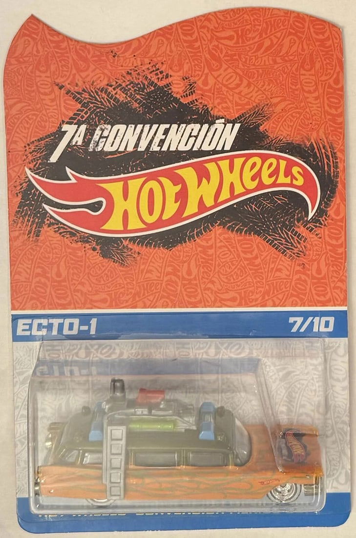 Orange ECTO-1 Code-3 Hot Wheels 2014 Mexico Convention 7/10 - Extreamly RARE! - 3