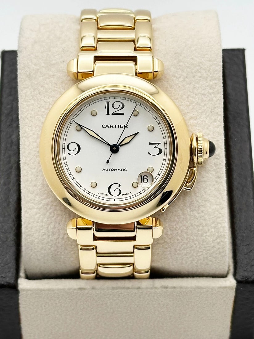 Cartier Pasha C Ref 1035 White Dial 18K Yellow Gold 35mm (1 of 8)