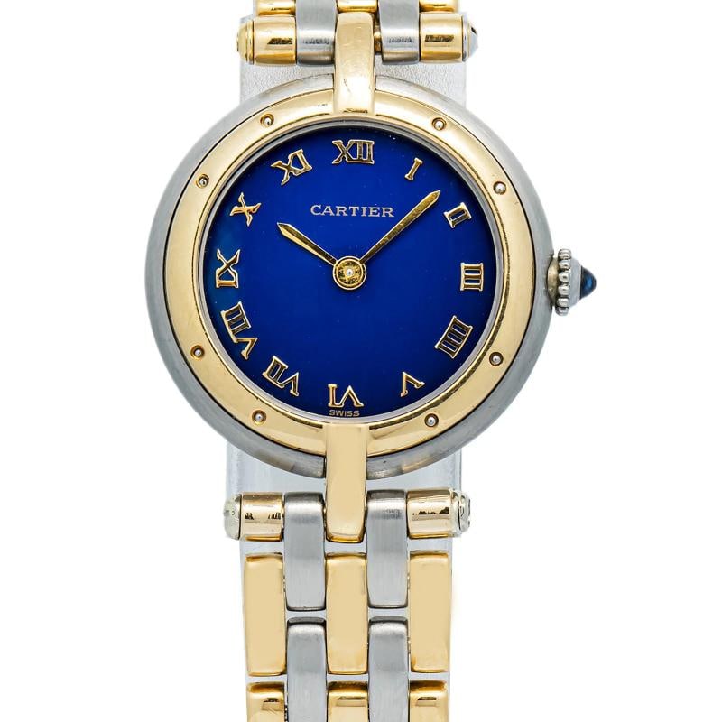 Cartier PanthÃƒÂ¨re Vendome Louis W25030B8 YG Two Tone Blue Dial Quartz Lady's 2 - 2