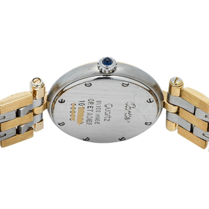 Cartier PanthÃƒÂ¨re Vendome Louis W25030B8 YG Two Tone Blue Dial Quartz Lady's 2 - 6