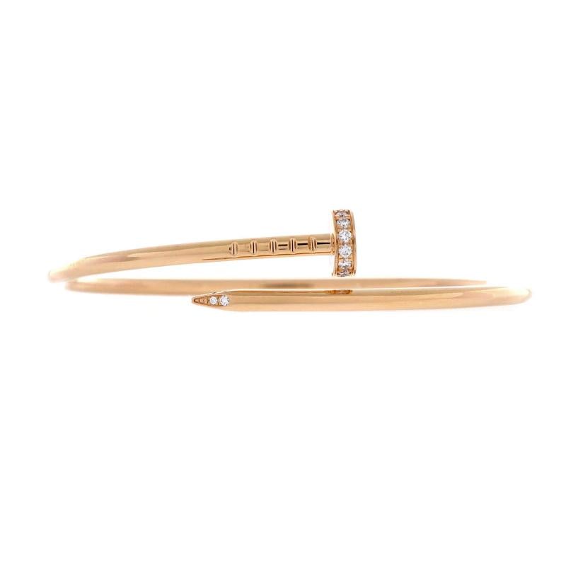 Cartier Juste un Clou Bracelet 18K Rose Gold with Diamonds Small (1 of 3)