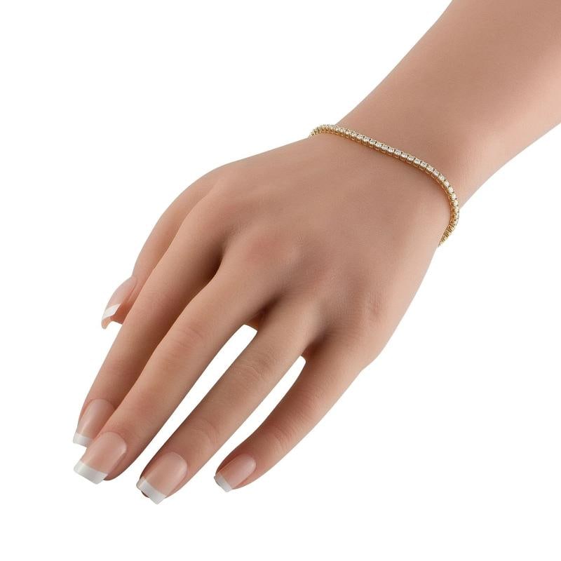 14K Yellow Gold 2.75ct Lab-Grown Diamond Tennis Bracelet: Condition: New with packaging: This item is brand new and has never been worn. It still has the original packaging. ,Brand: LB Exclusive,Main Stone: See Description,Metal: 14K Yellow Gold,Metal