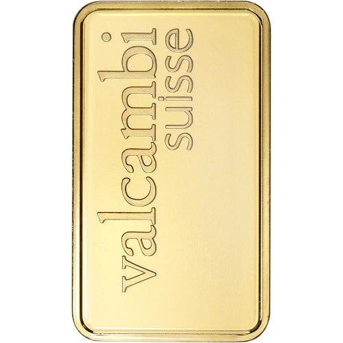 1 oz. Gold Bar - Valcambi Suisse - 999.9 Fine in Assay - 4