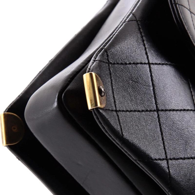 Chanel Around The Corner Flap Bag Quilted Lambskin Medium - 6