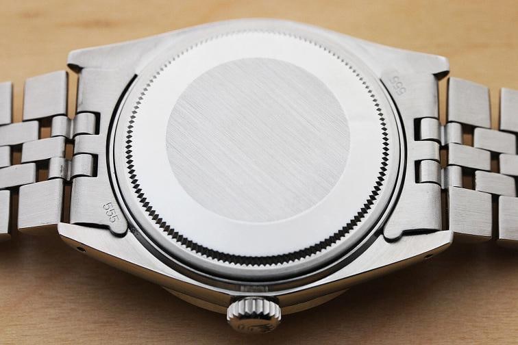 MENS ROLEX DATEJUST 1603 BLUE DIAMOND DIAL 18K WHITE GOLD & STEEL JUBILEE WATCH - 7