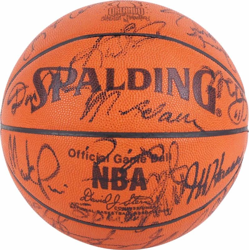 Michael Jordan 1992 All Star Game Signed Basketball Team USA Dream Team PSA - 5