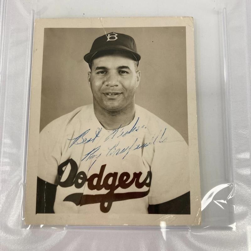 Roy Campanella Signed Original Type 1 Photo Used For 1950 Bowman Card PSA DNA - 4