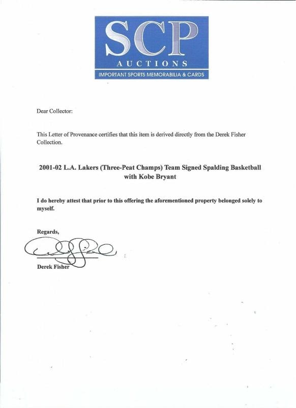 Kobe Bryant 2002-03 Los Angeles Lakers NBA Champs Team Signed Basketball PSA - 8