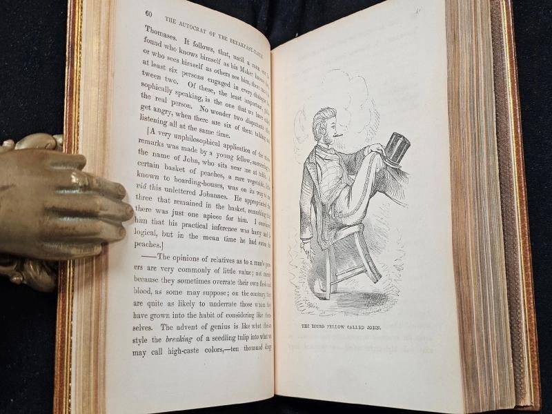 1858 The Autocrat at the Breakfast-table 1st Ed. Signed by Author Fine Leather - 16