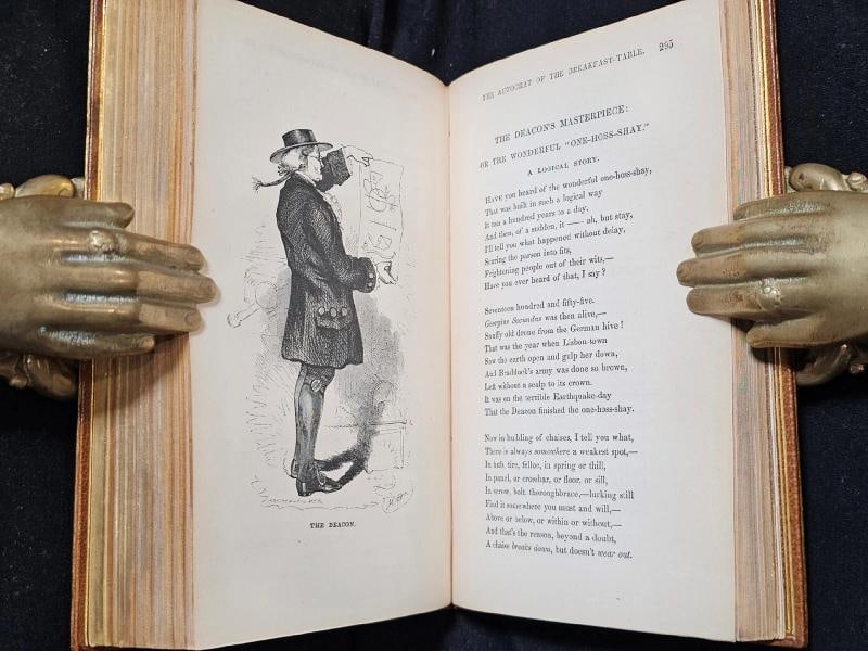 1858 The Autocrat at the Breakfast-table 1st Ed. Signed by Author Fine Leather - 18