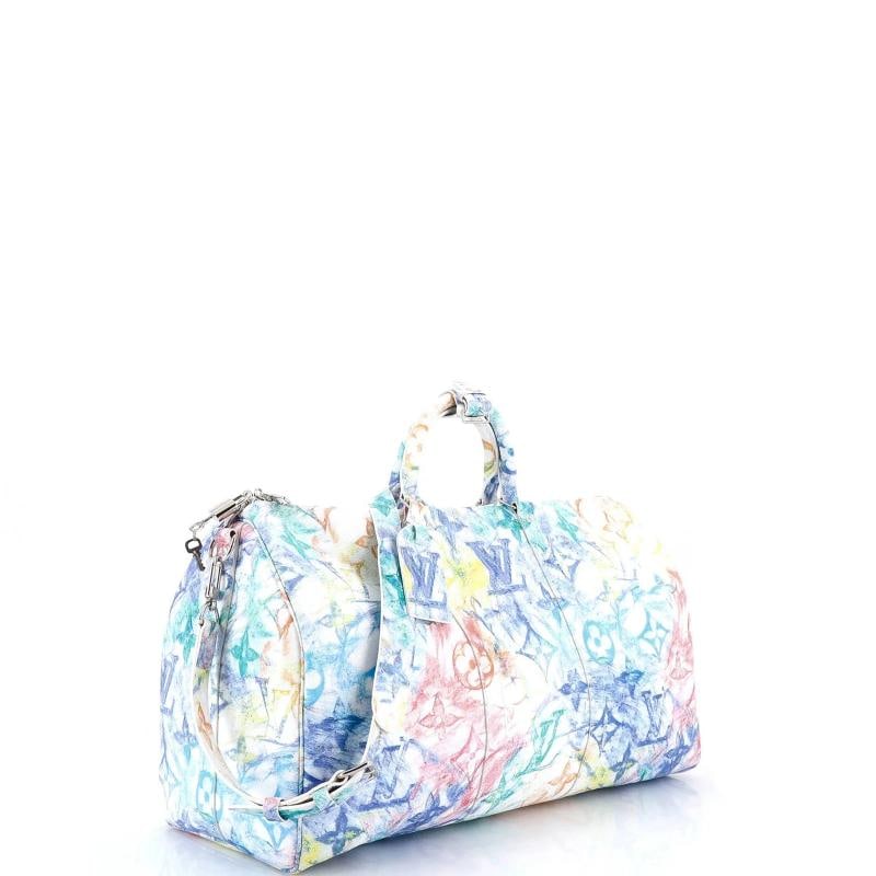Louis Vuitton Keepall Bandouliere Bag Limited Edition Monogram Pastel Multicolor - 2