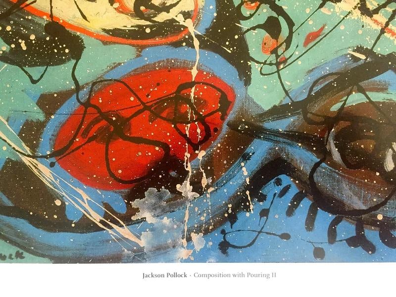 JACKSON POLLOCK ABSTRACT EXP LITHOGRAPH PRINT COMPOSITION WITH POURING II 1943 - 10