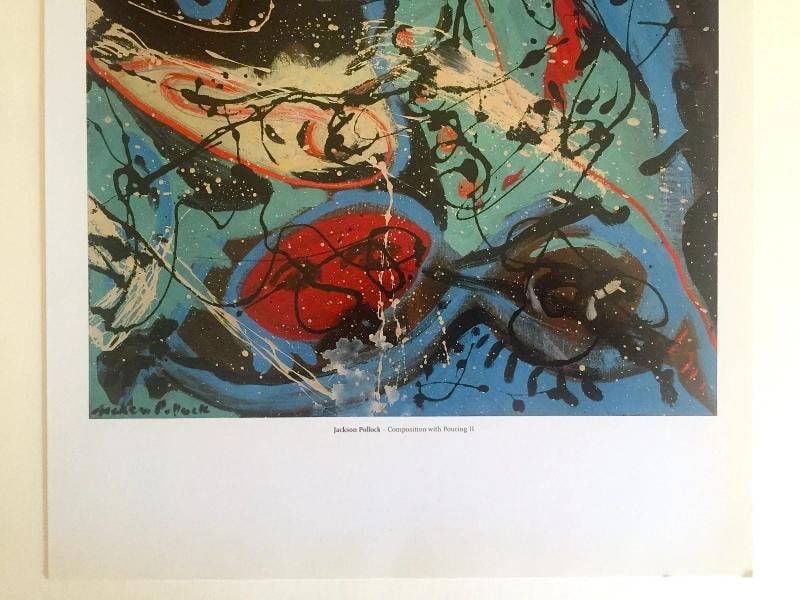 JACKSON POLLOCK ABSTRACT EXP LITHOGRAPH PRINT COMPOSITION WITH POURING II 1943 - 3